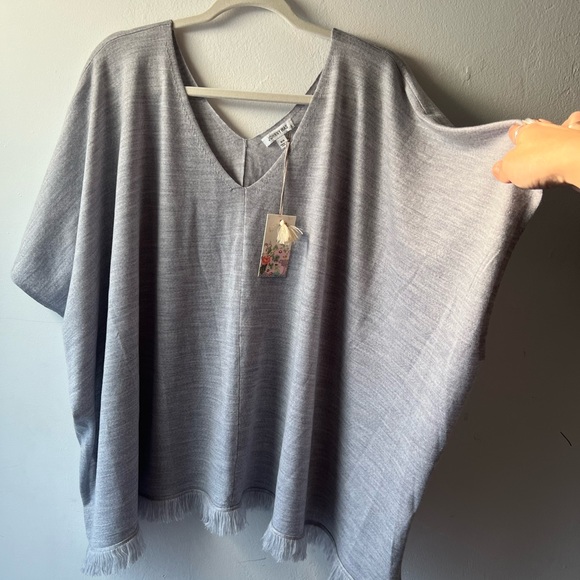 Johnny Was Lightweight Wool & Cashmere-Blend Poncho O/S - Picture 5 of 7